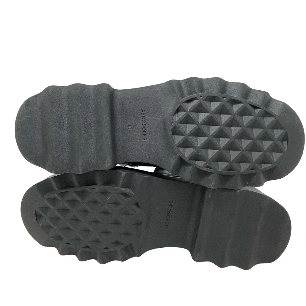 Aerosoles Sondra Black Leather Lace-Up Knee High Boots, Size US 10 NWT - Picture 9 of 10